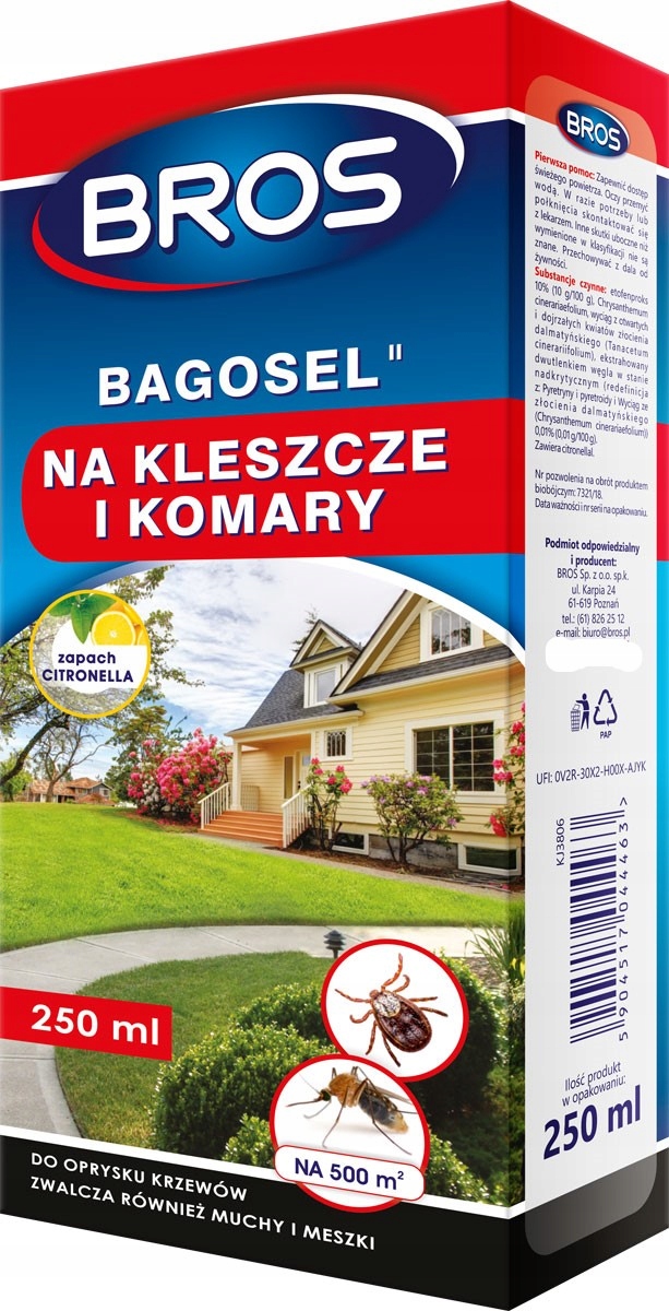 

Preparat na komary i meszki Bros Bagosel 250ml
