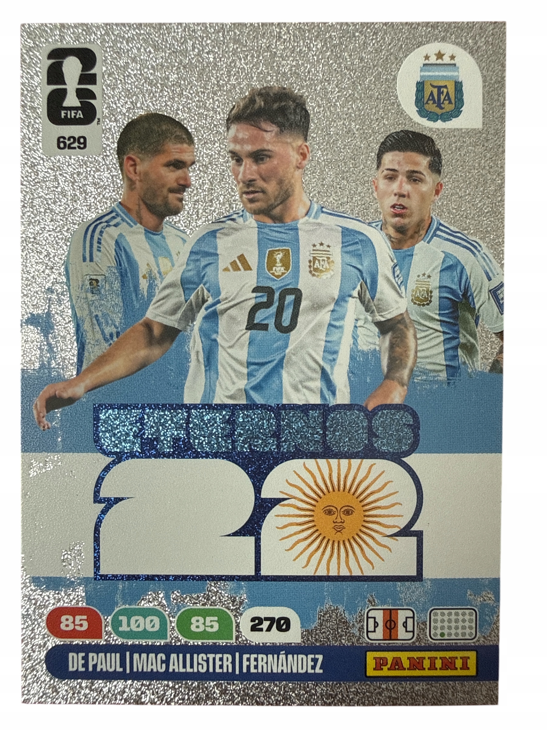 Fifa World Cup America 2026 Panini Esternos 22 Midfielders 629