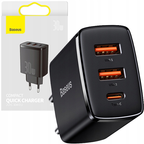 

Baseus Ładowarka Sieciowa Usb-c Usb 30W Pd Qc 3.0