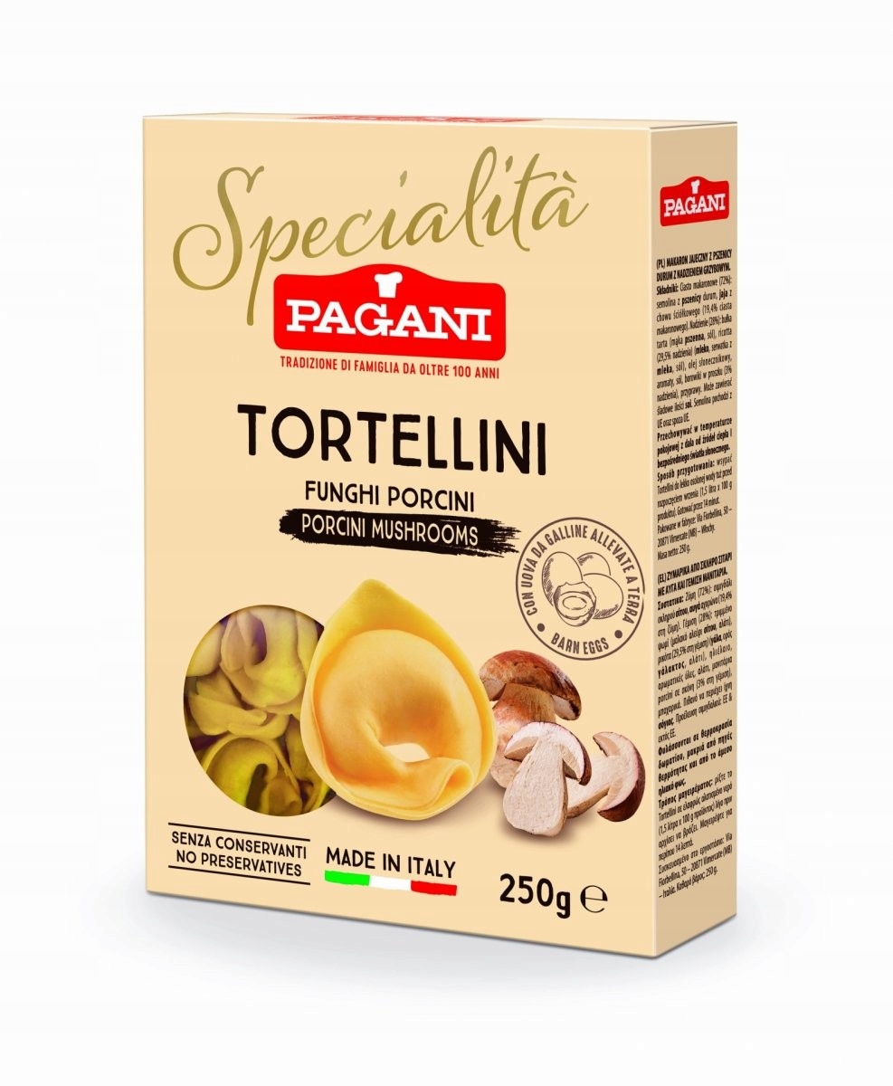 Levně 4x Tortellini s hříbky 250 g Pagani