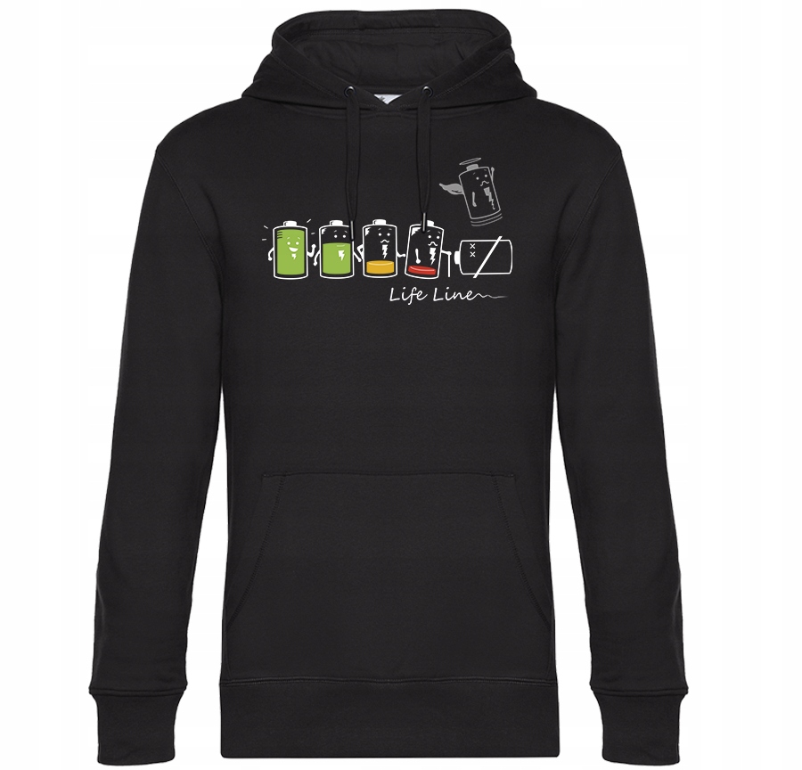 

Bluza Ładowanie Kangurka Baterie Energia XL