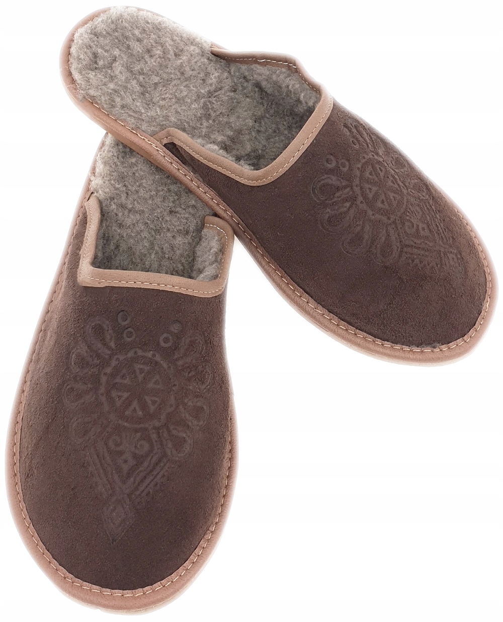 

Kapcie Ciepłe Skóra Męskie Pantofle Góralskie *44*