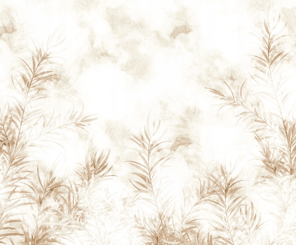 Fototapeta Jemné listy v béžové barvě 300 x 250 cm, flizelina 230 g