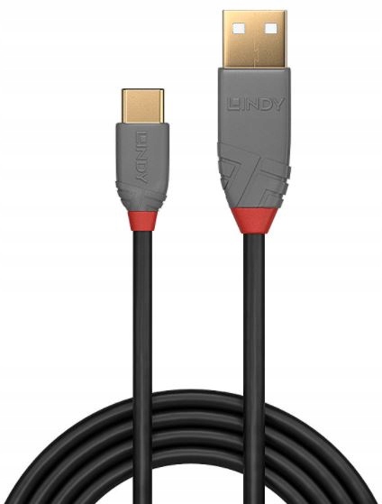 Kabel USB 2.0 A-C 2m Quick Charge Lindy 36887 Stan opakowania oryginalne