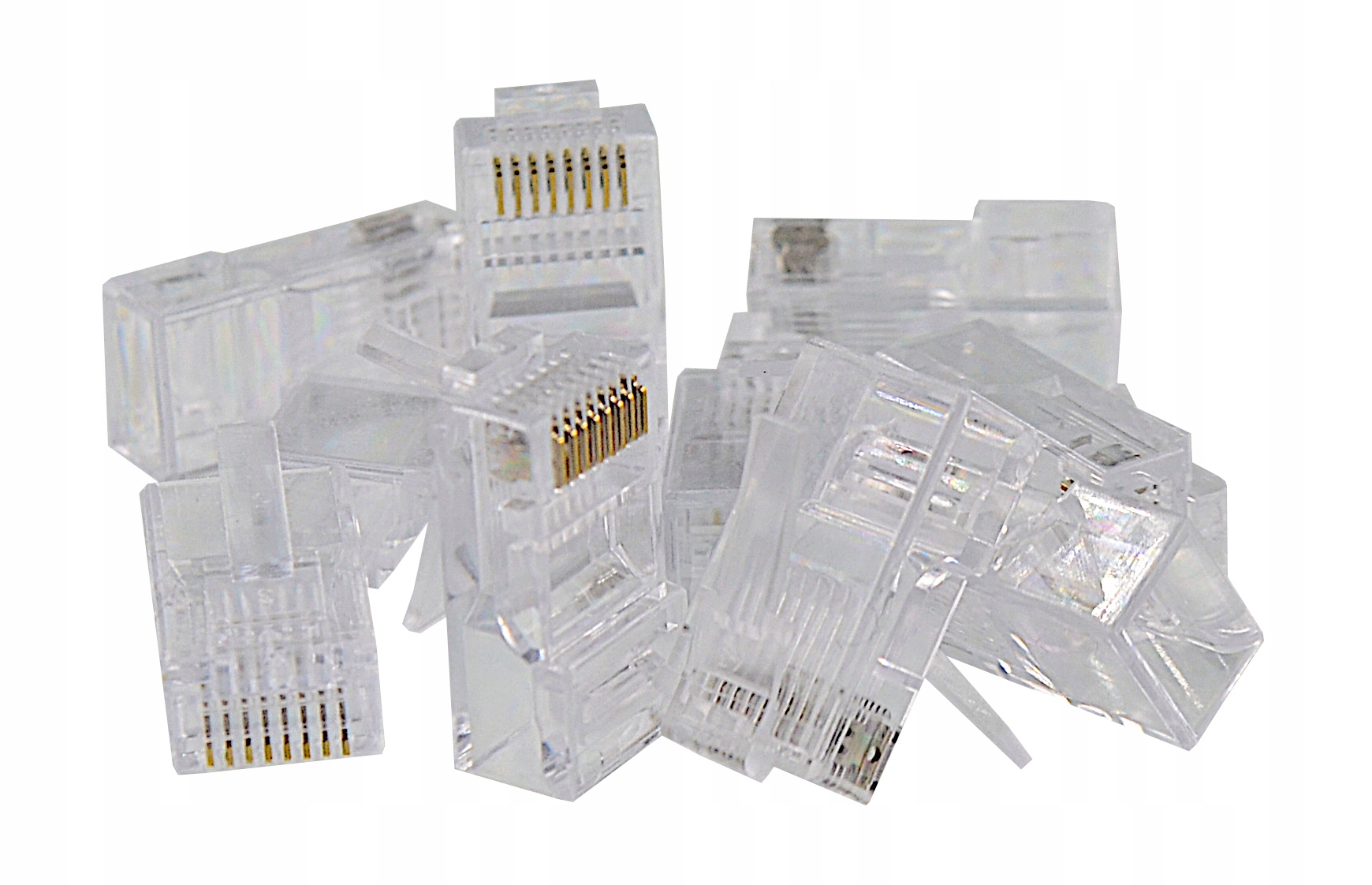 WTYK RJ45 8P8C WTYCZKI INTERNETOWE POZŁACANE KAT.5E UTP 10SZT. Kod producenta W-88U/10