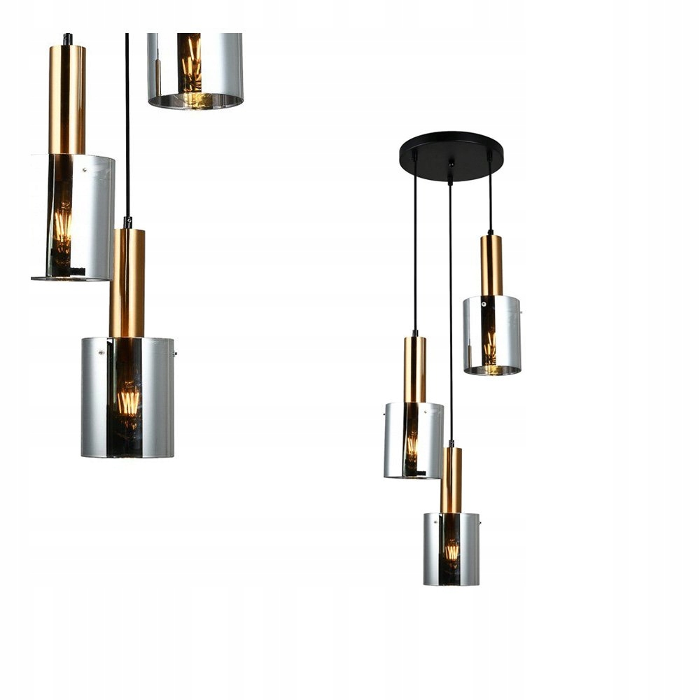 Závěsná lampa Sardo PND-5581-3A-BRO+SG Italux