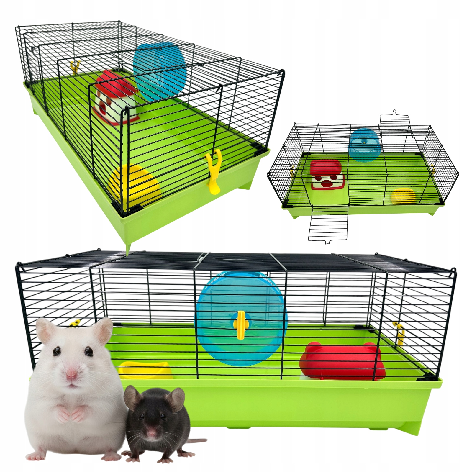 Klatka Dla Chomika Myszki Małych Gryzoni 55x31x25,5 cm Solidna Kuweta