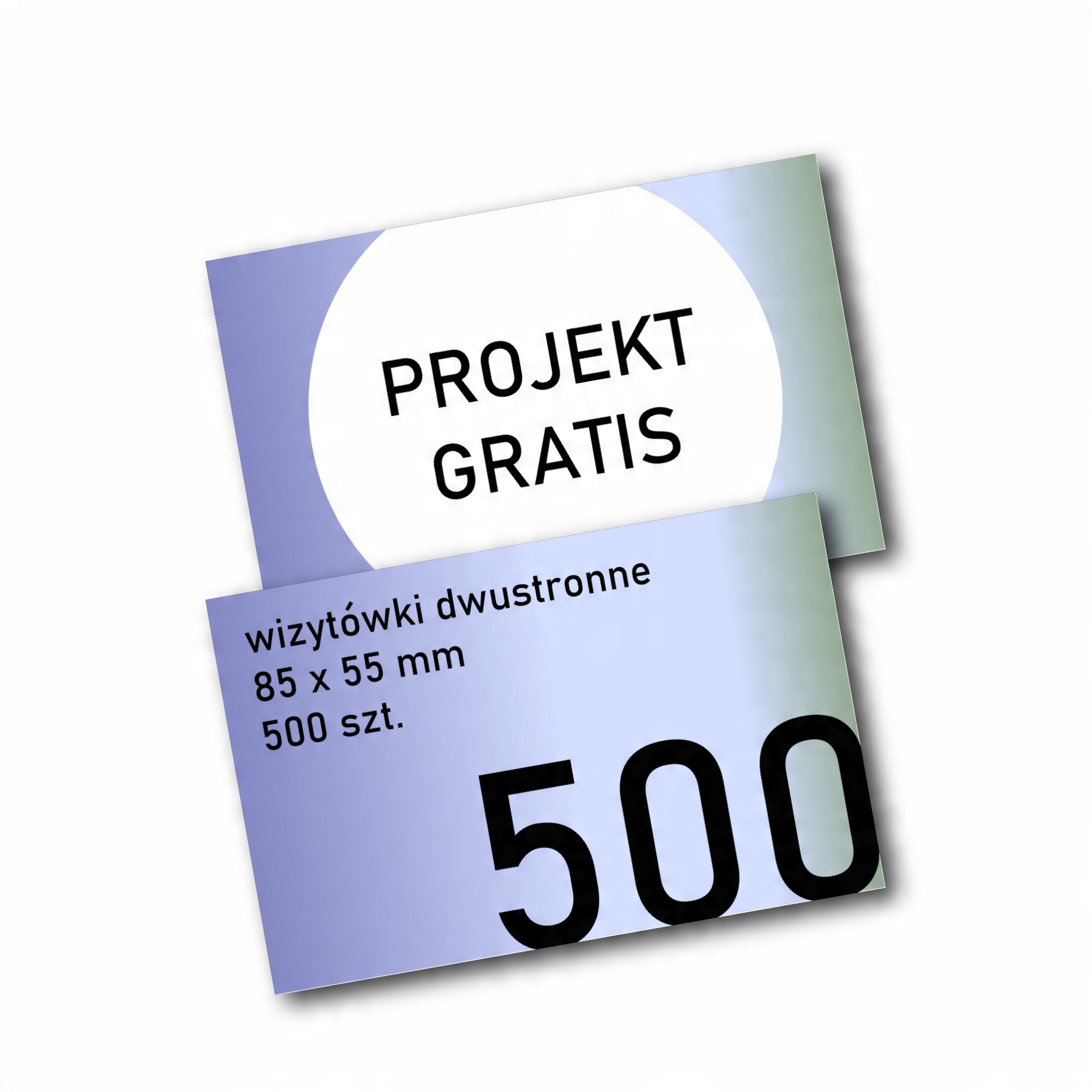 

Wizytówki dwustronne 500 szt. 85x55 350g Projekt