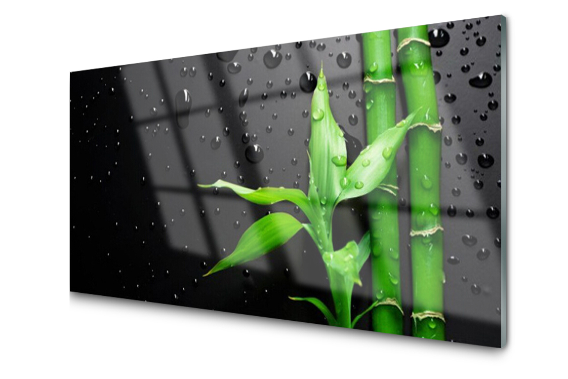 

Panel szklany dekor Bambus Liście 140x70 + Klej