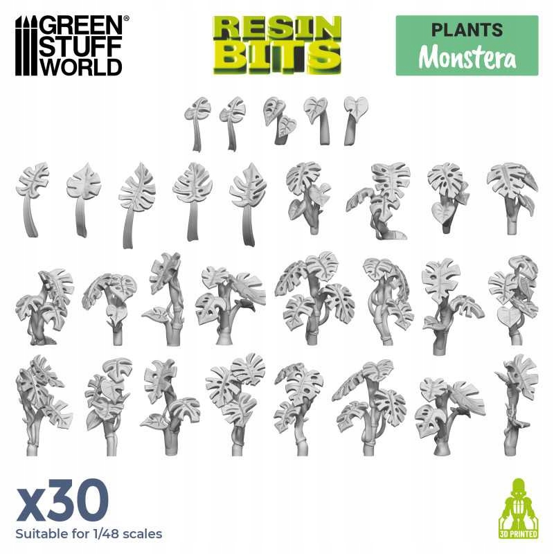 3D printed set Monstera Plant rośliny 30 szt.