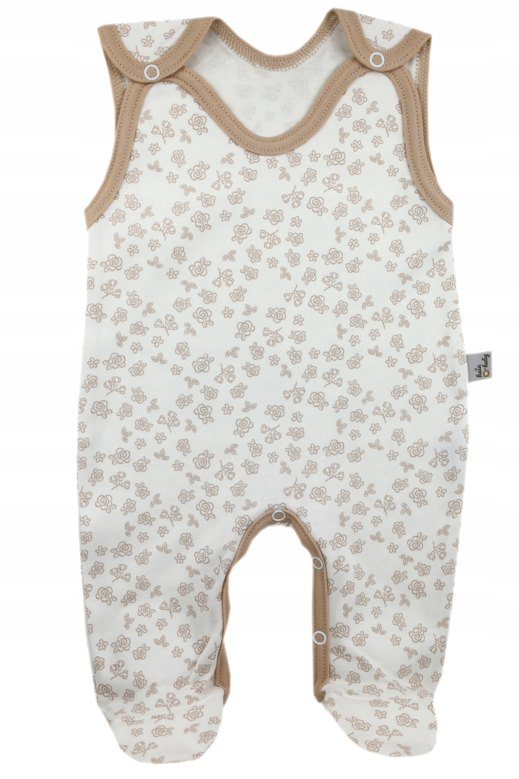 ŚPIOCHY NIEMOWLĘCE ŚPIOSZKI BAWEŁNIANE ROZPINANE 62 RETRO ROSES BEIGE /45/ Kod producenta 561/45/62