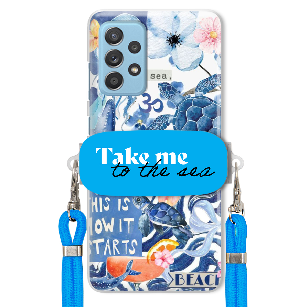 Puzdro pre Samsung A33 5G Premium Vodítko Modrá Držiak Take Me To The Sea