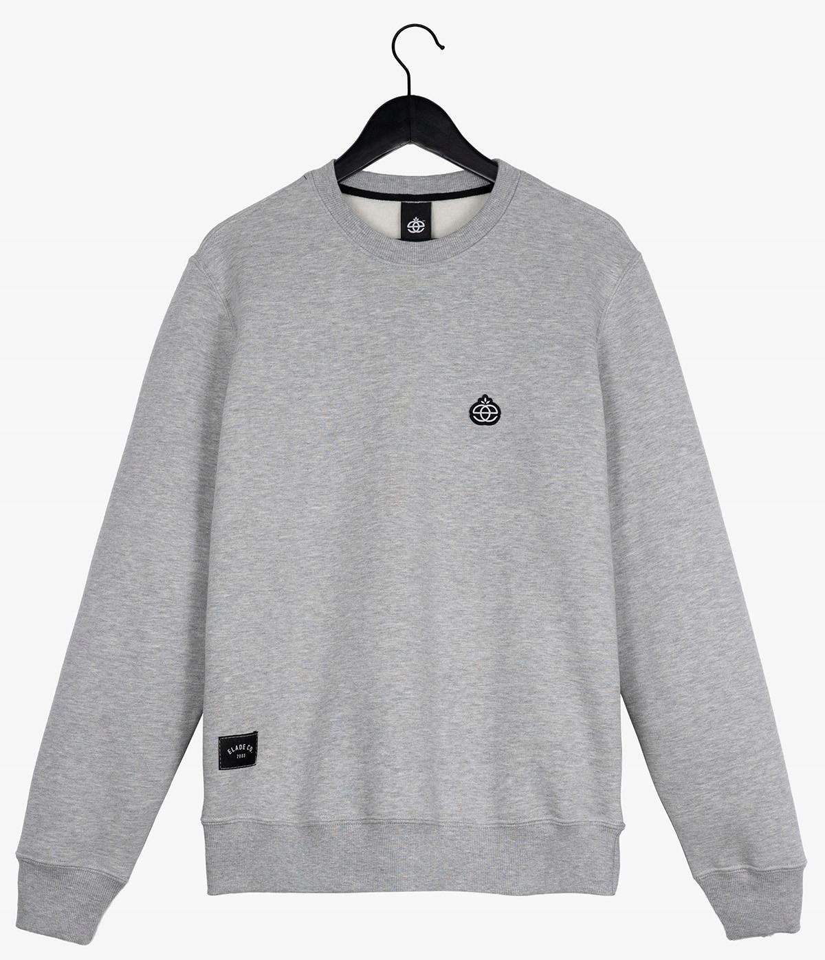 Mikina Elade Icon Mini Logo šedá světlá crewneck 360 g L jednoduchá bez kapuce