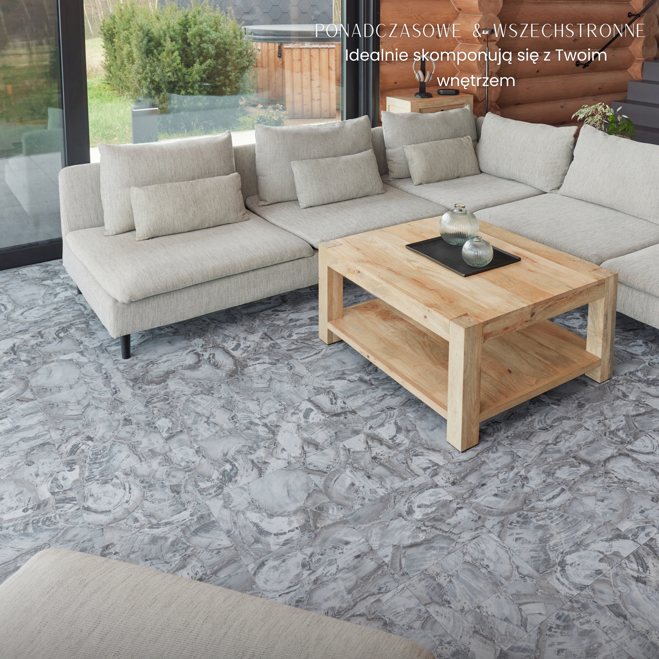 Płytka Winylowa Samoprzylepna 1 SZTUKA SZARY KAMIEŃ Panel Marmur Terakota Producent nieznany producent