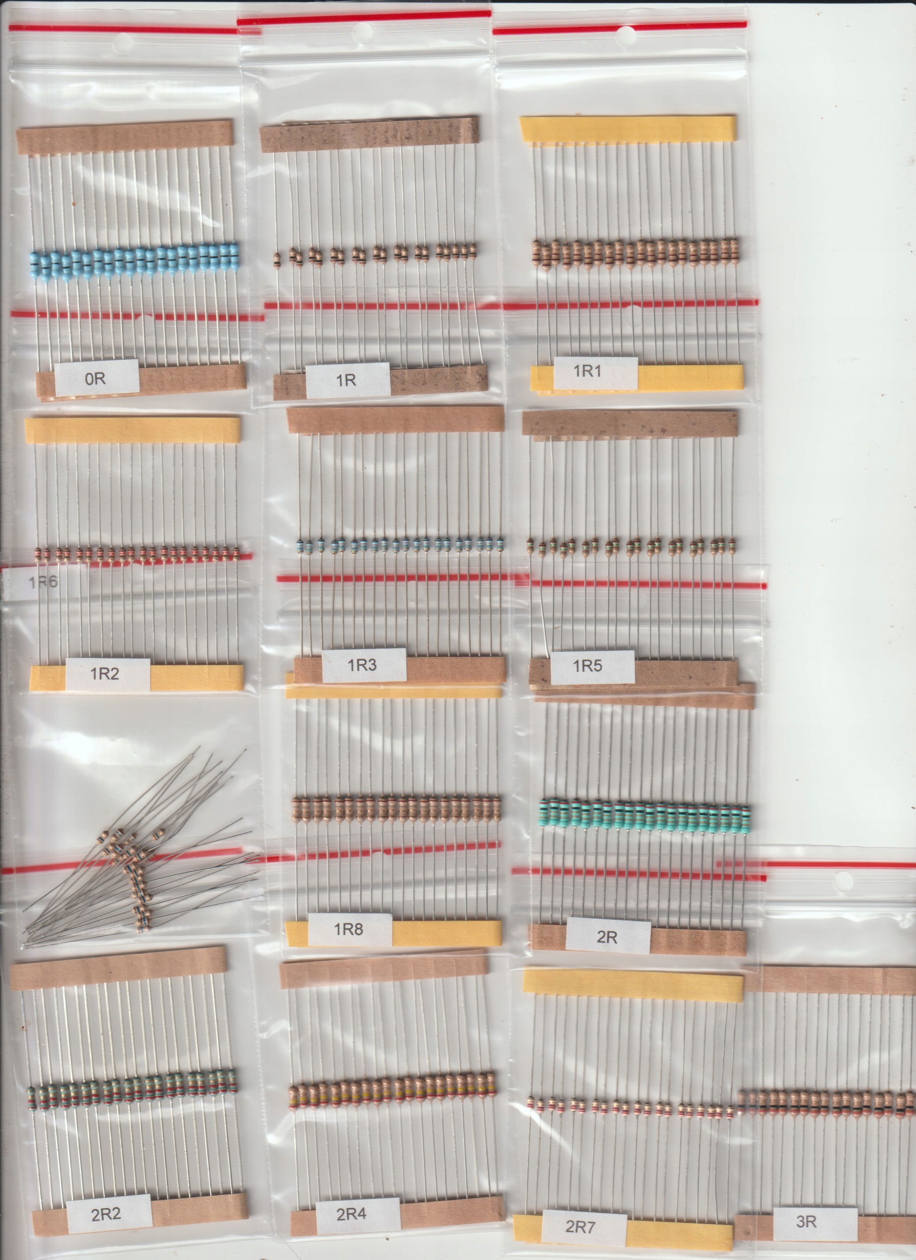 Zestaw Rezystorów Tht 0R-9R1 Szereg E-24