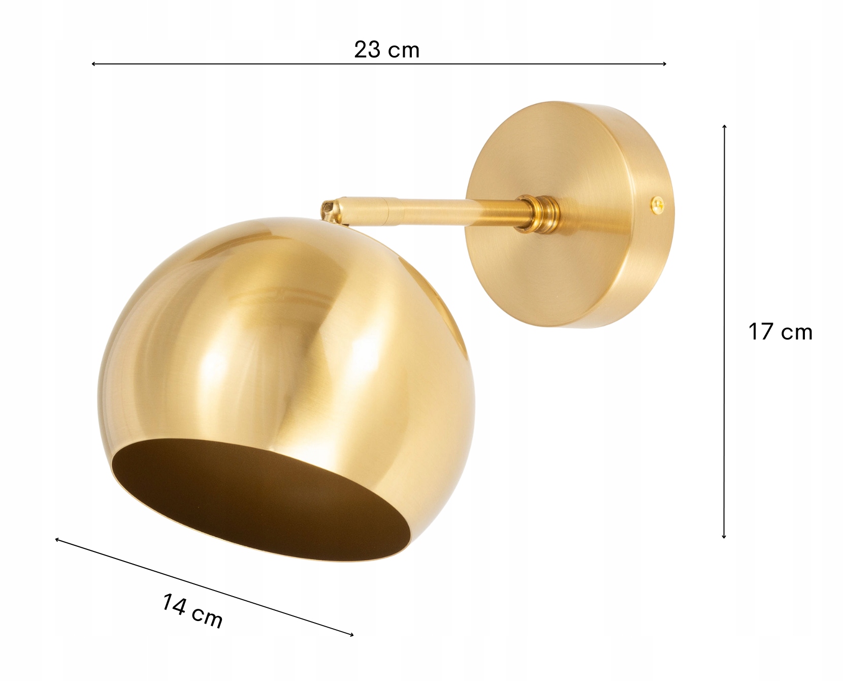 Kinkiet ścienny regulowany złoty Simba Marka Ledigo