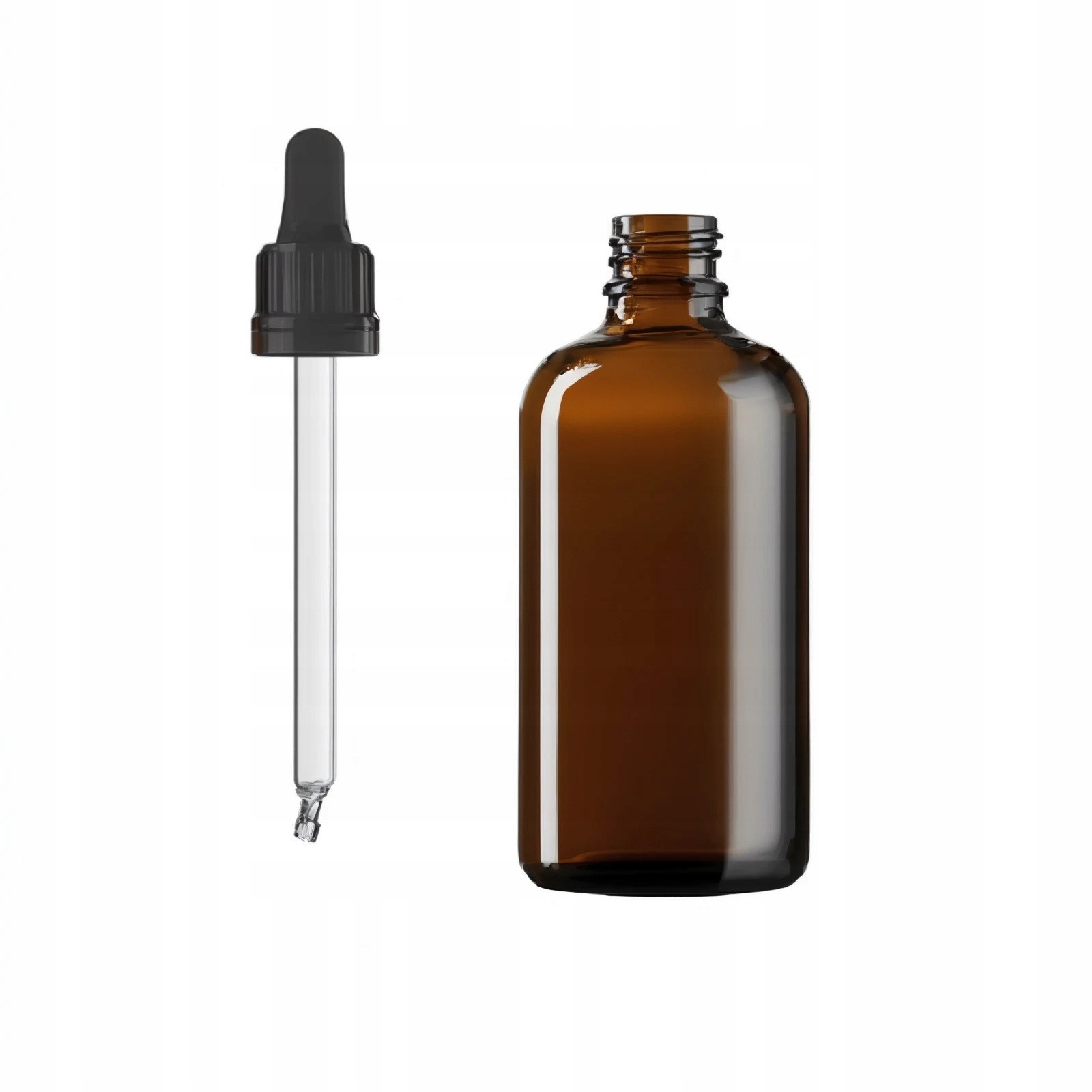100 szt. x 100 ml Butelka szklana, ochrona Uv pipeta szklana 18/415 gwint