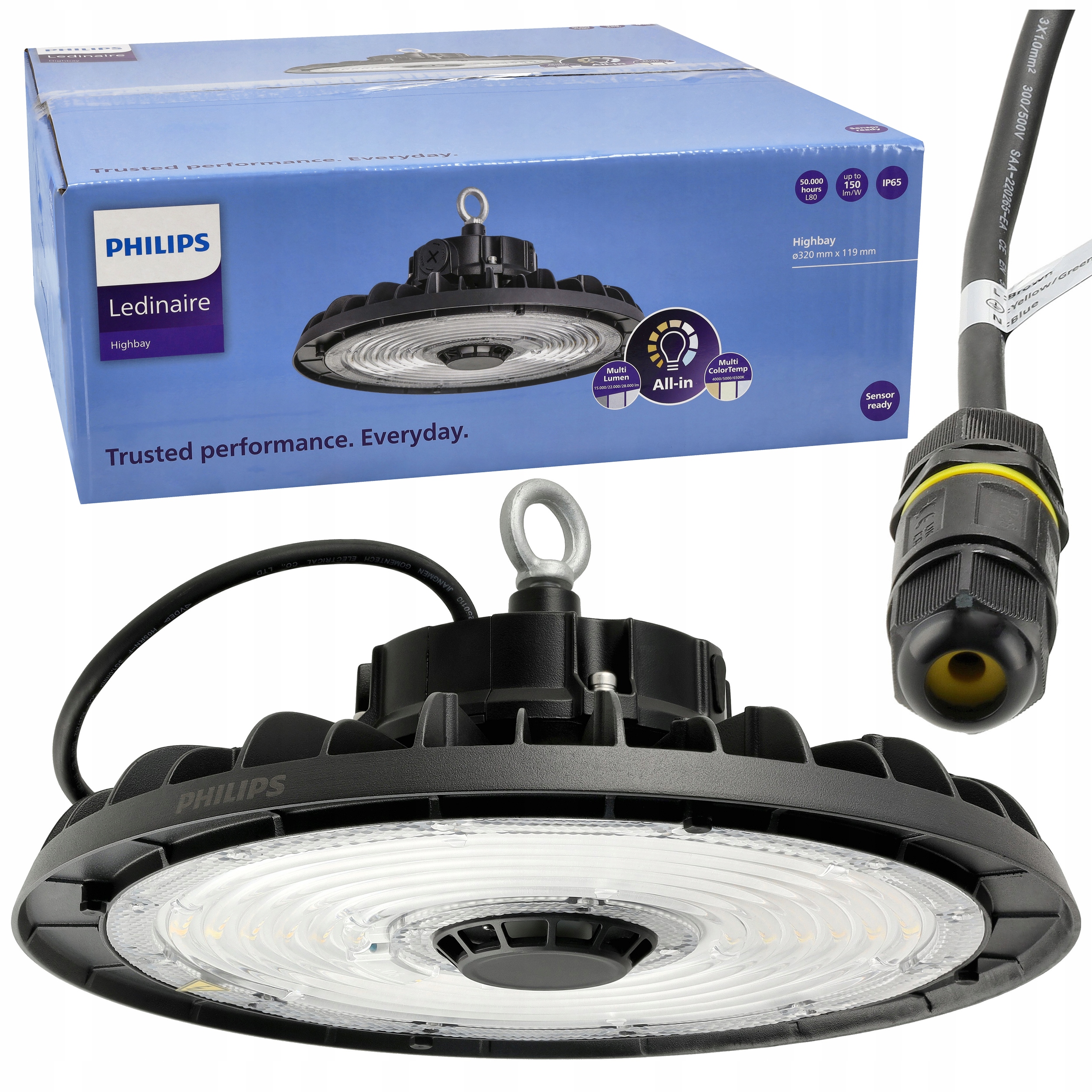 Priemyselná Led lampa Ufo High Bay 100W/145W/195W Cct Philips Premium IP65