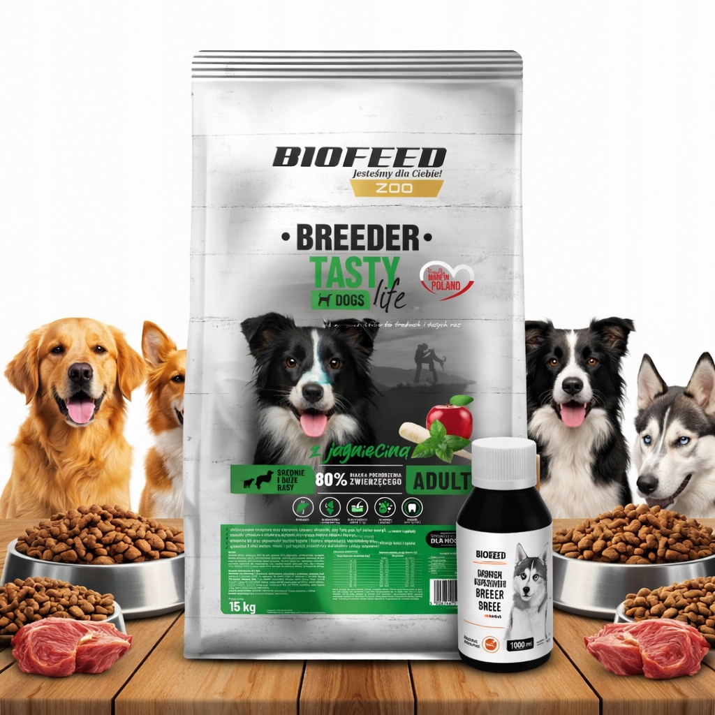 Sucha Karma Dla Psa Po Sterylizacji Biofeed Z Jagnięciną 15KG Gratisy