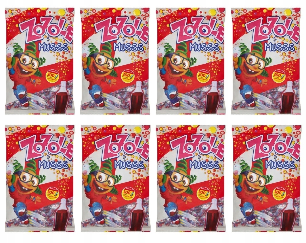 Levně 8x 1kg Zozole šumivé Bonbóny s příchutí coly v krabičce