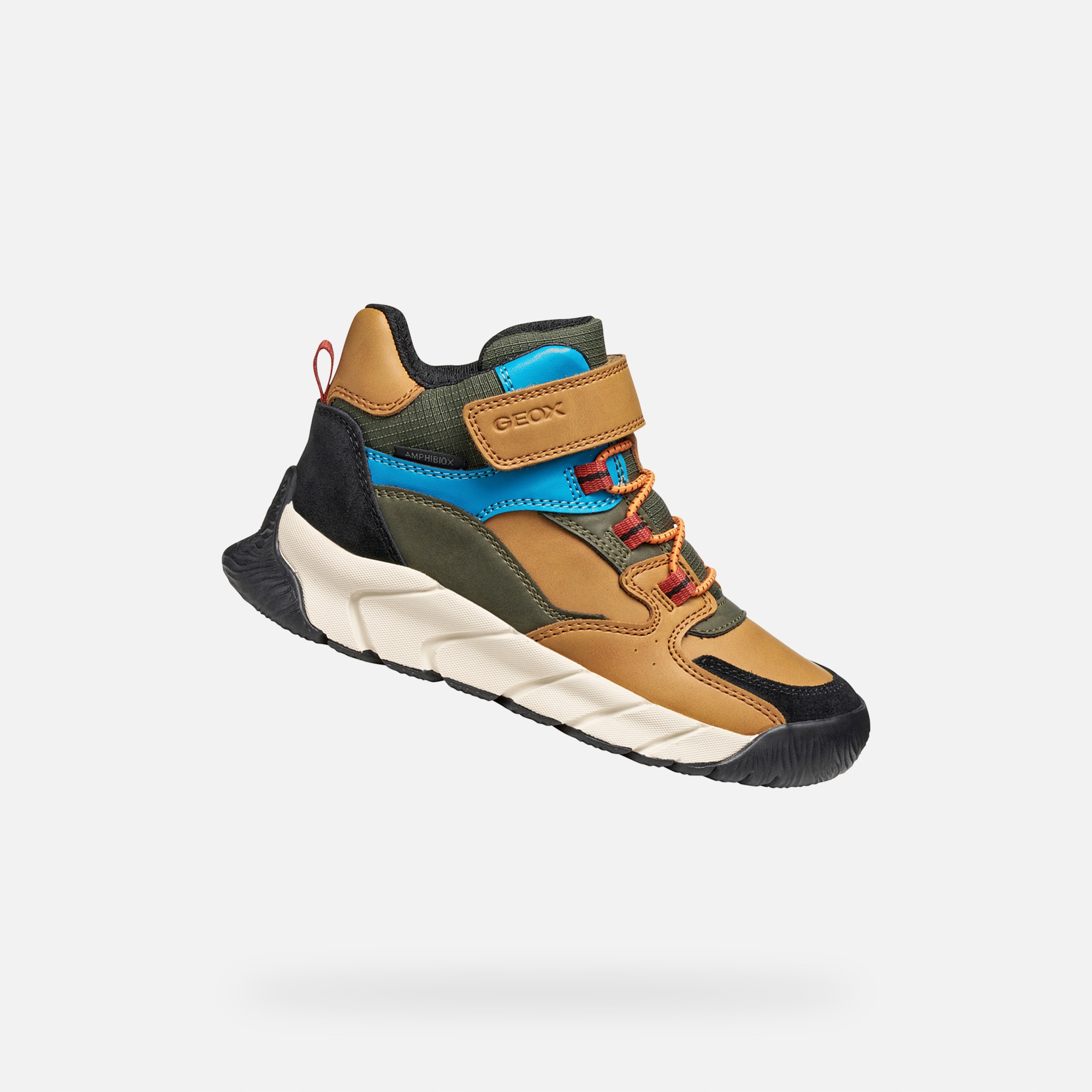 Geox Světle hnědá chlapecká kotníková obuv Geox Flexyper Pro