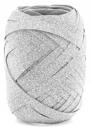 

Wstążka Dekoracyjna Brokatowa Srebrna 5mm 10m