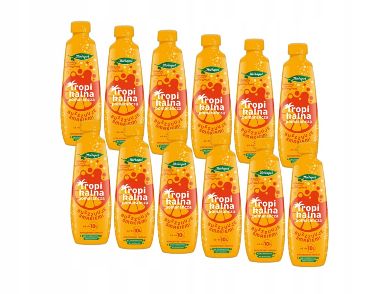 Koncentrat napoju Herbapol Tropikalna Pomarańcza 405 ml x 12