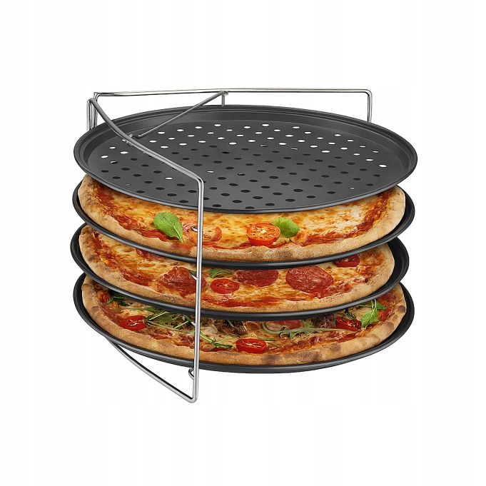 Sada plechů na pizzu se stojanem, průměr 29,5 cm
