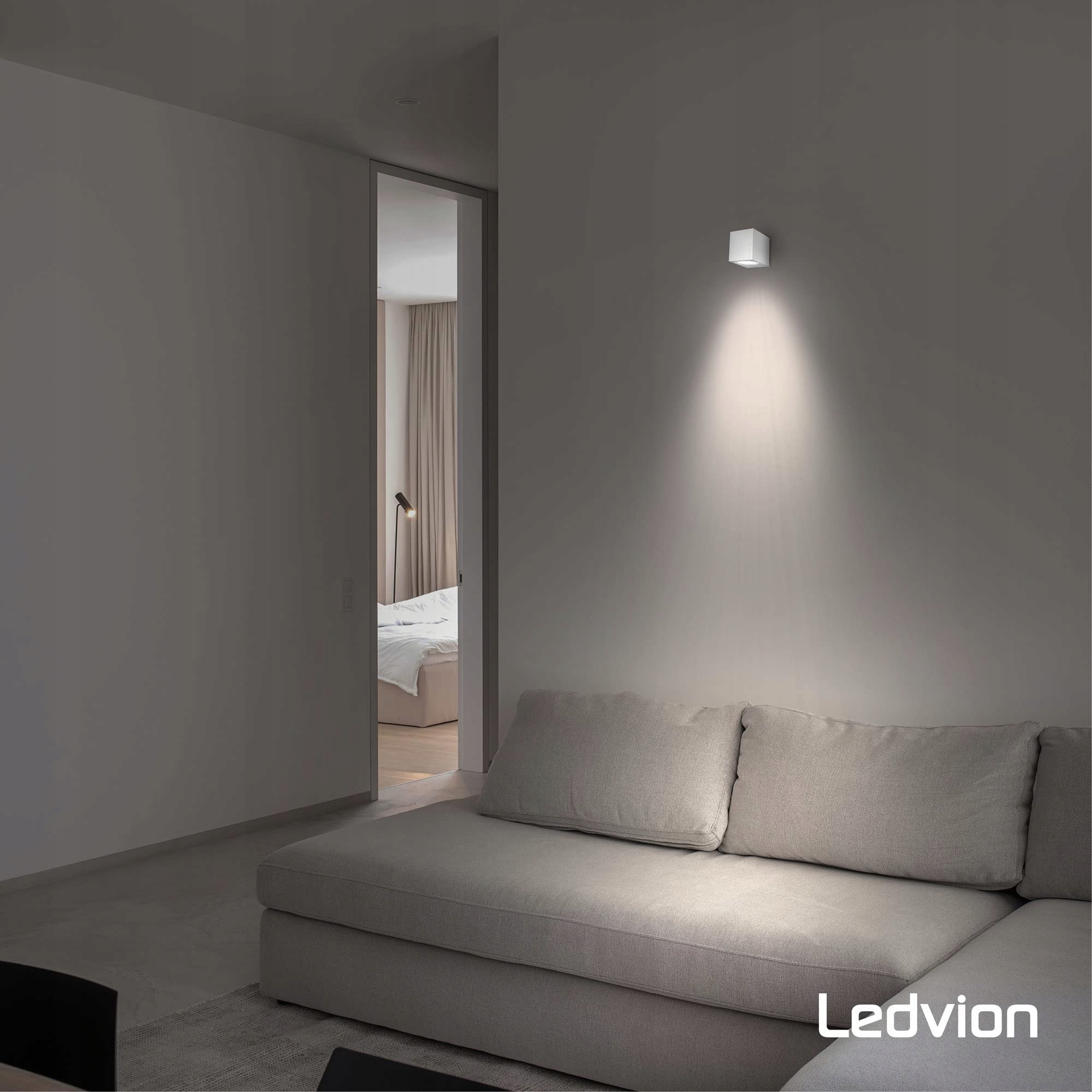 LEDVION Hydra Lampa Ścienna Zewnętrzna LED Biała GU10 IP54 — miniatura 8