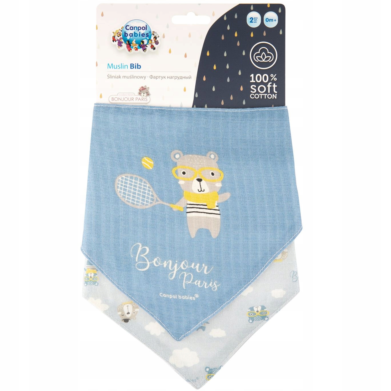 CANPOL ŚLINIAK MUŚLINOWY APASZKA BANDAMKA 2SZT