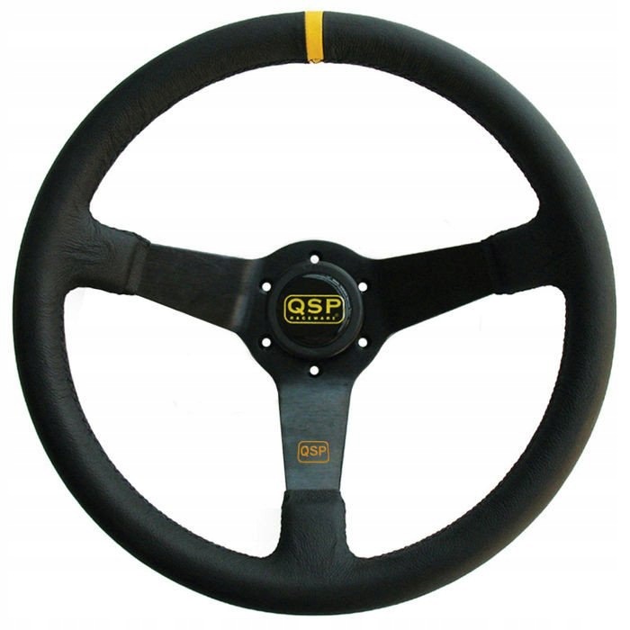 Kožený volant Qsp s 3 ramenami 350 mm 70 mm