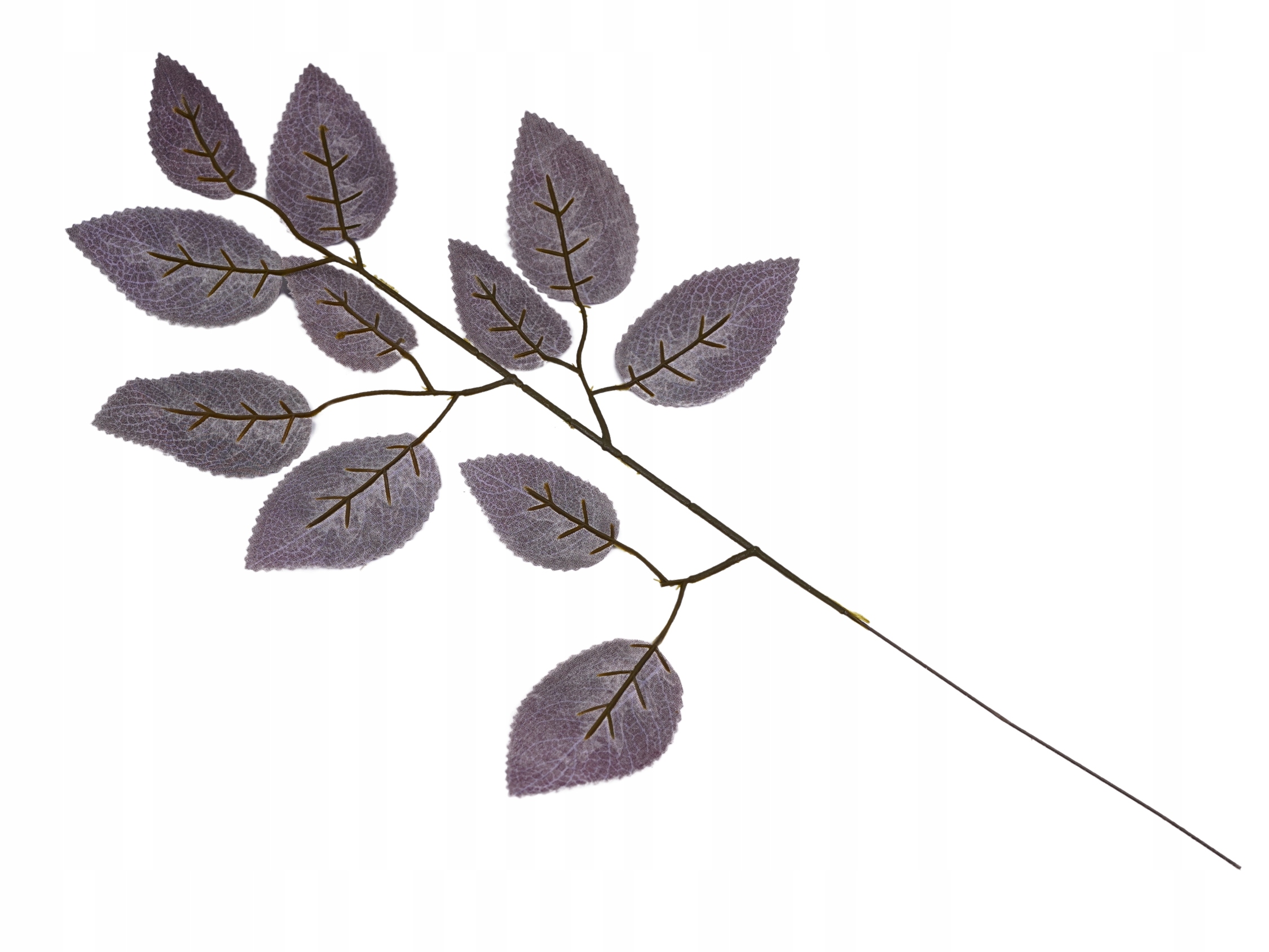 LIŚCIE SZTUCZNA ROŚLINA FIOLETOWA GAŁĄZKA DO RÓŻ DODATEK STROIKÓW BUKIETÓW Wysokość maksymalna 45 cm