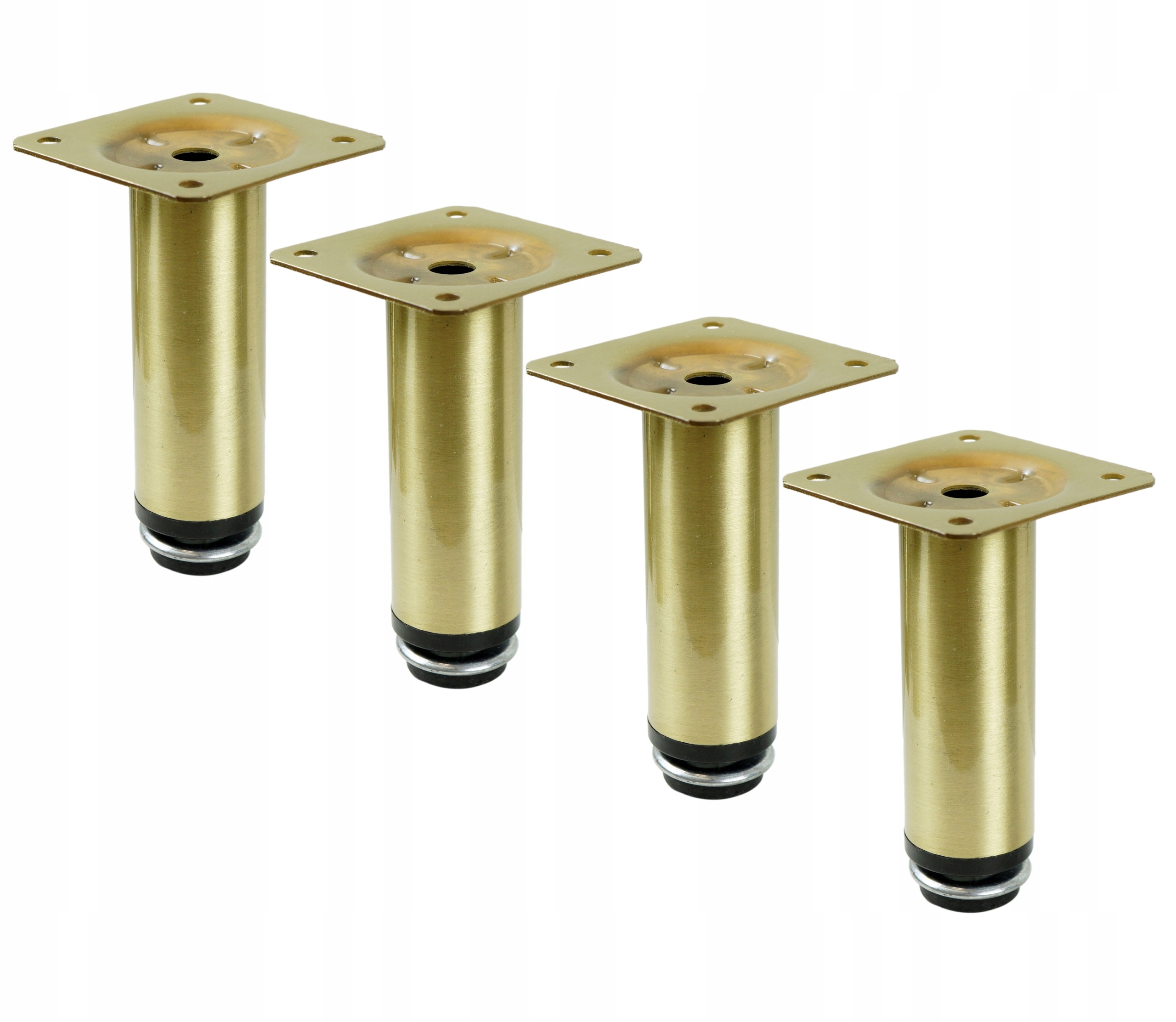 

Noga stalowa, regulowana z blachą, złota, 10 cm