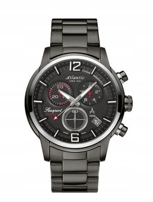 Atlantic Seasport Chronograph 87466.46.45 46mm WR100 Eta G10.212