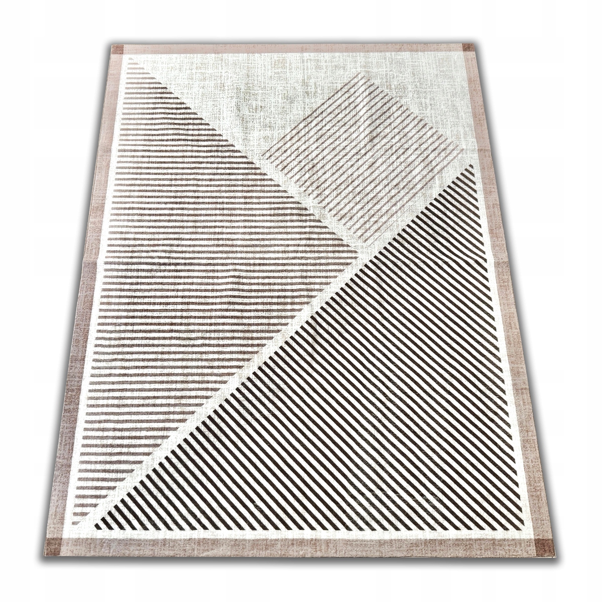 Koberec Béžový 120X160 Lehký S Protiskluzovou Spodní Částí, Moderní Měkký Vzor