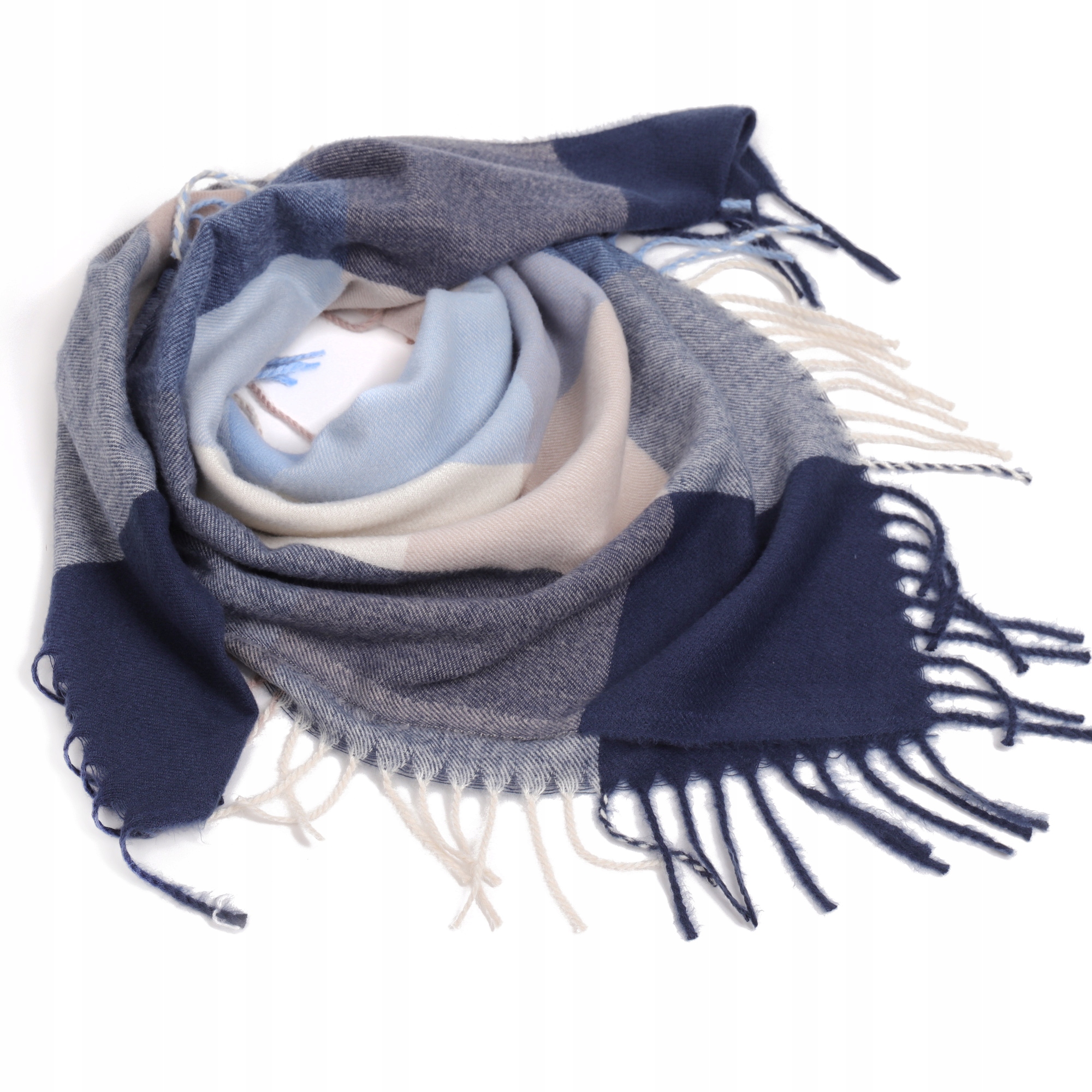 Chusta damska w kratę szal damski