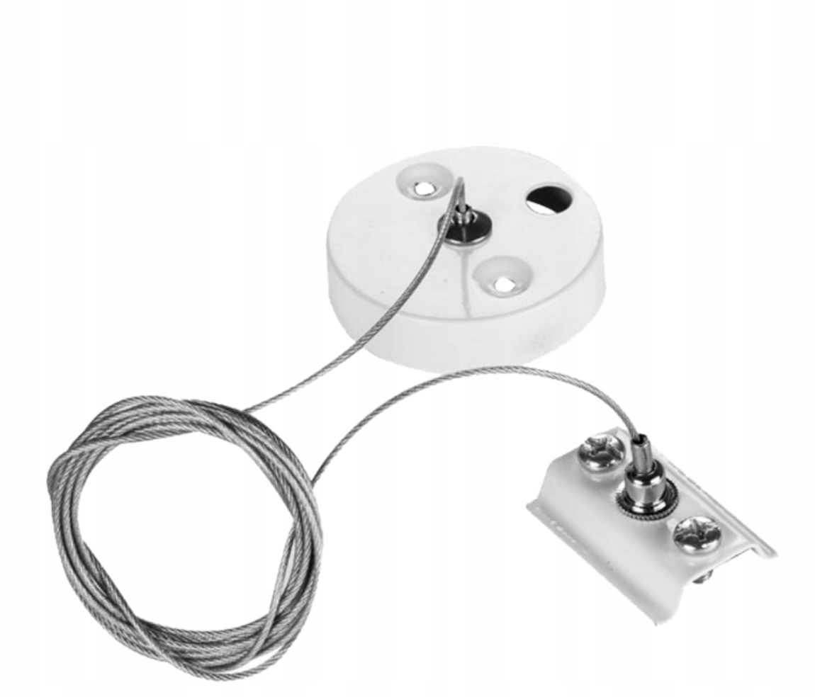 Zestaw linkowy do montażu szyny 1-fazowej biały