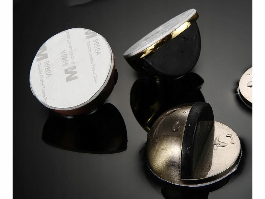 ODBOJNIK ODBÓJ STOPER DO DRZWI BLOKADA OGRANICZNIK PODŁOGOWY SAMOPRZYLEPNY Wysokość produktu 2.7 cm