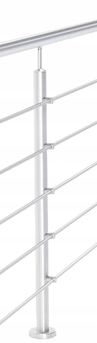 Průchozí Sloupek 42,4x960, 5 Držáků Trubek Broušený Nerez