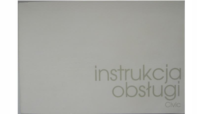 Honda Civic x 2015-2021 Польська книга з експлуатації org
