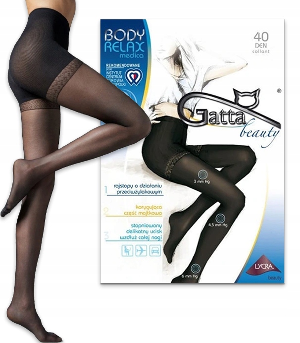 

Gatta Body Relaxmedica 40den rajstopy zdrowotne r2