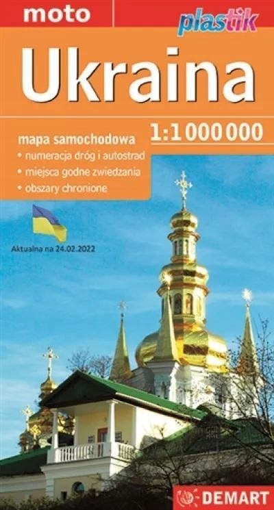 Mapa Samochodowa Ukraina 1:1 000 000