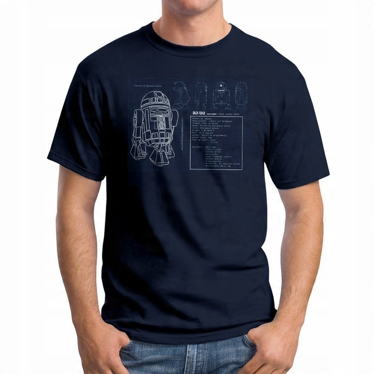 

Koszulka T-Shirt R2D2 Blueprint S