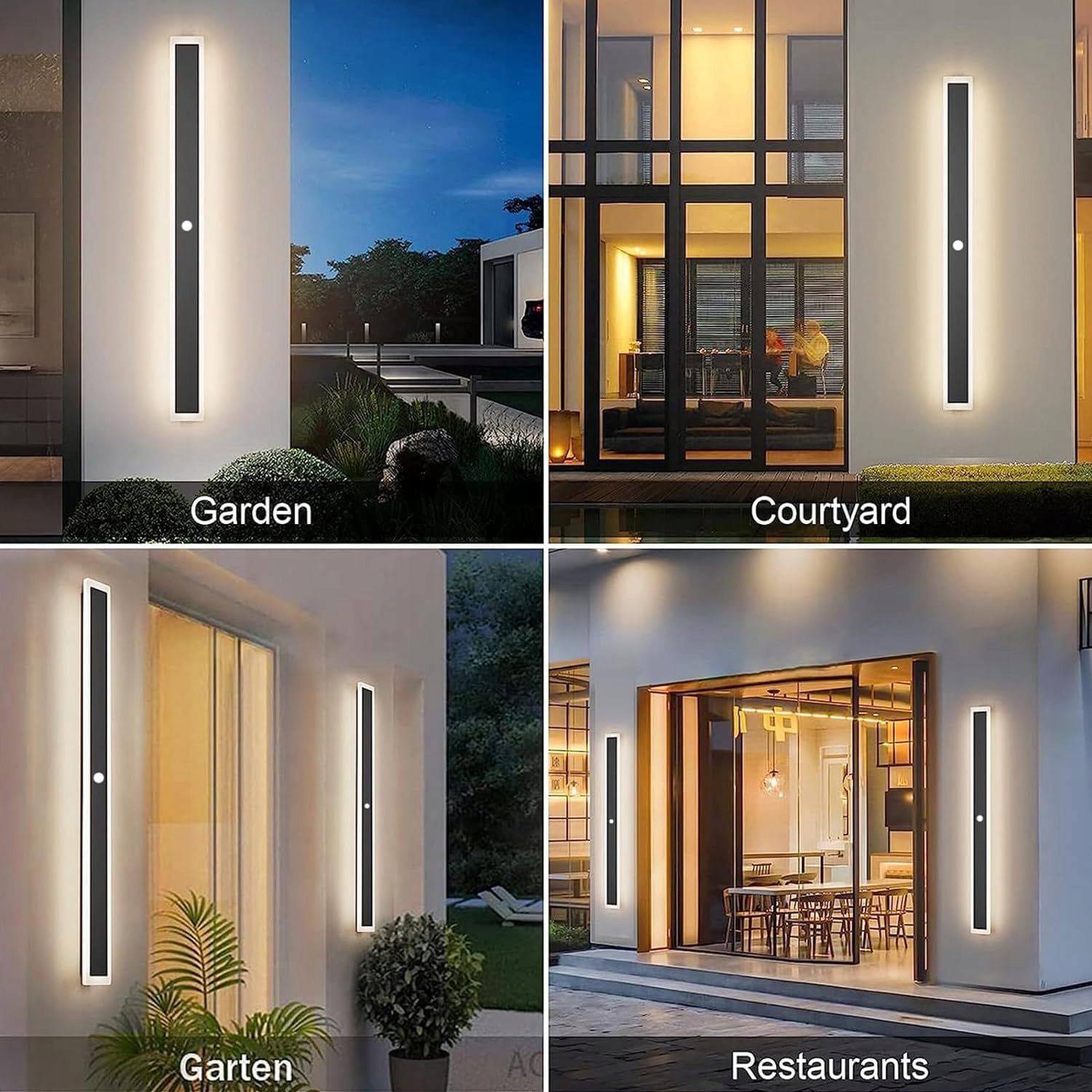 ANKBOY Nowoczesna Lampa Ścienna LED z Czujnikiem Ruchu IP65 do Ogrodu 4500K — miniatura 13