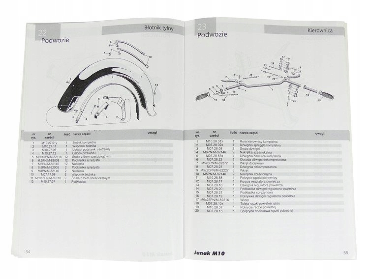 KATALOG ЗАПЧАСТИ Z MOTOREM NA TY SCHEMAT JUNAK M10 фото 2