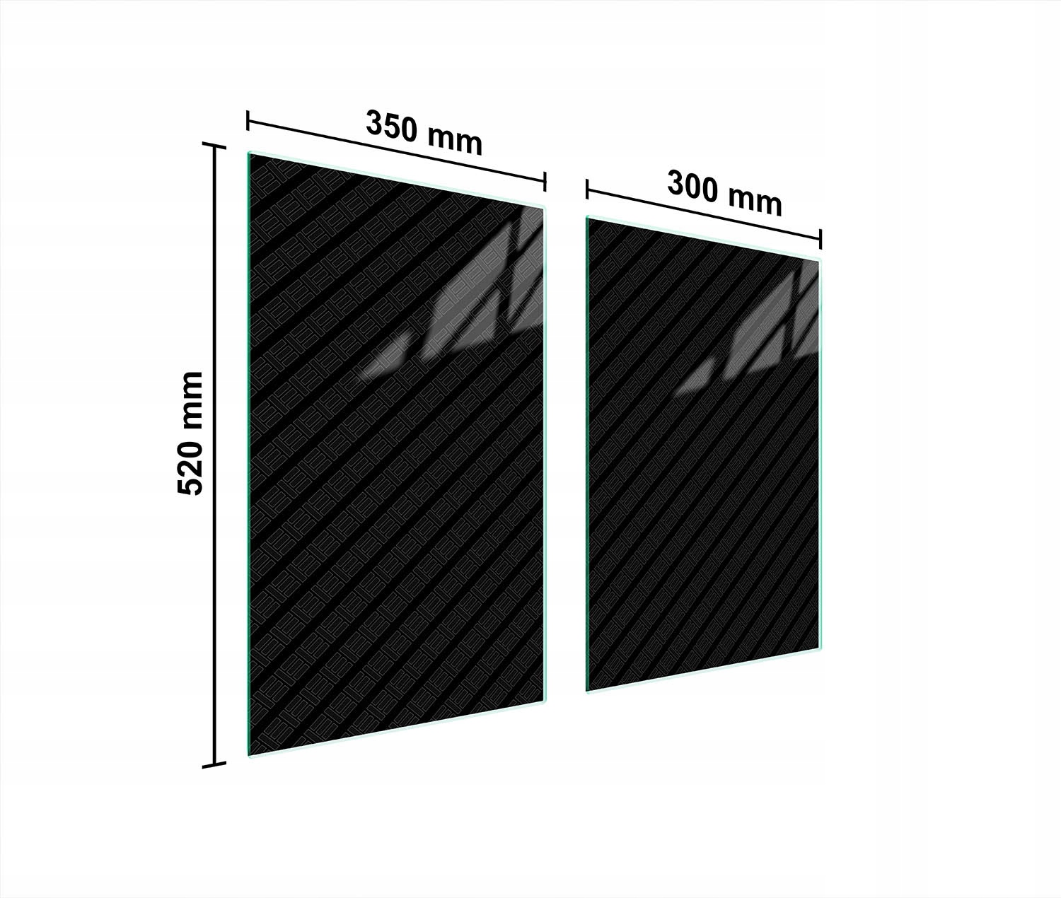 Skleněná Ochranná Deska Do Kuchyně 65x52 Černá