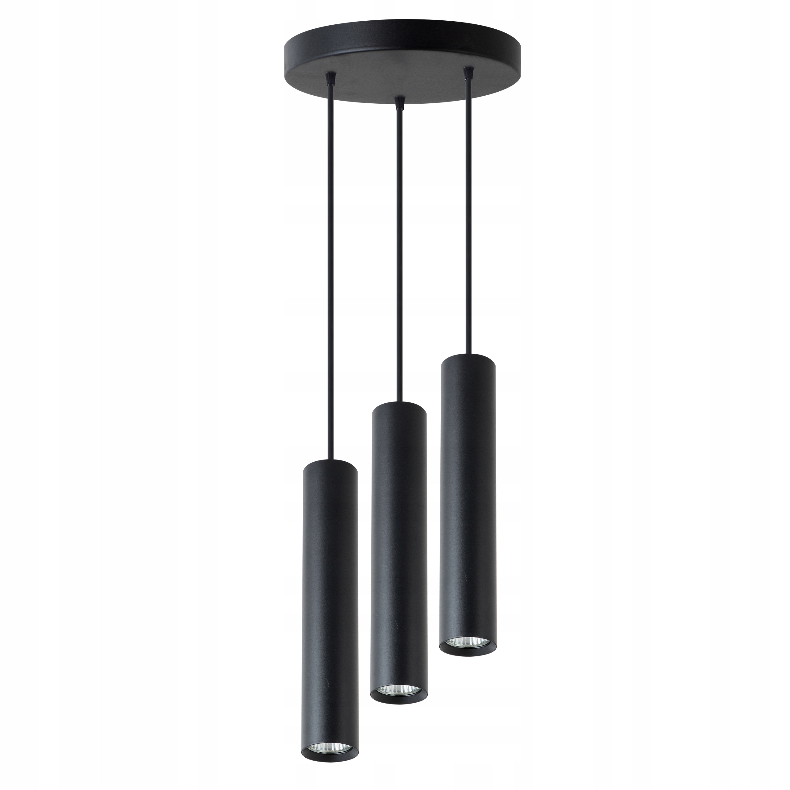 Závěsná Stropní Lampa Keon GU10 S Visící Trubicí, Černá