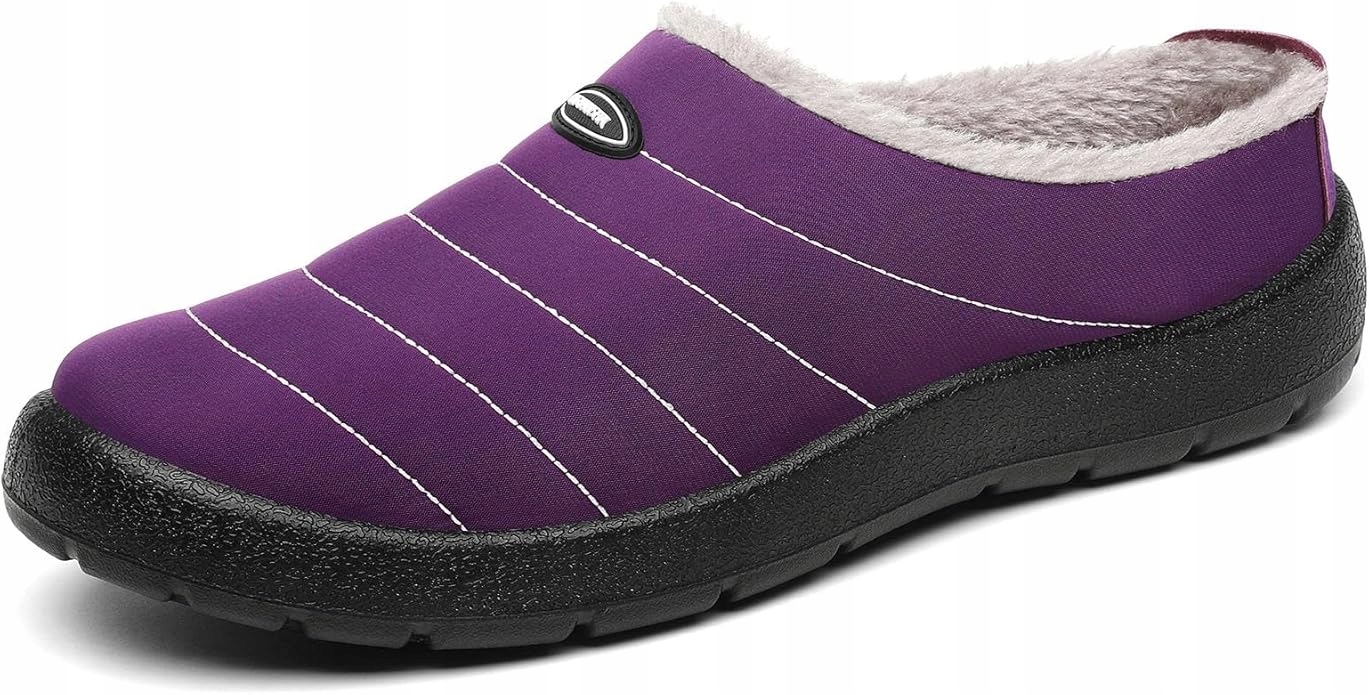 Pantofle Unisex, teplé s plyšovou podšívkou, fialové, velikost 41