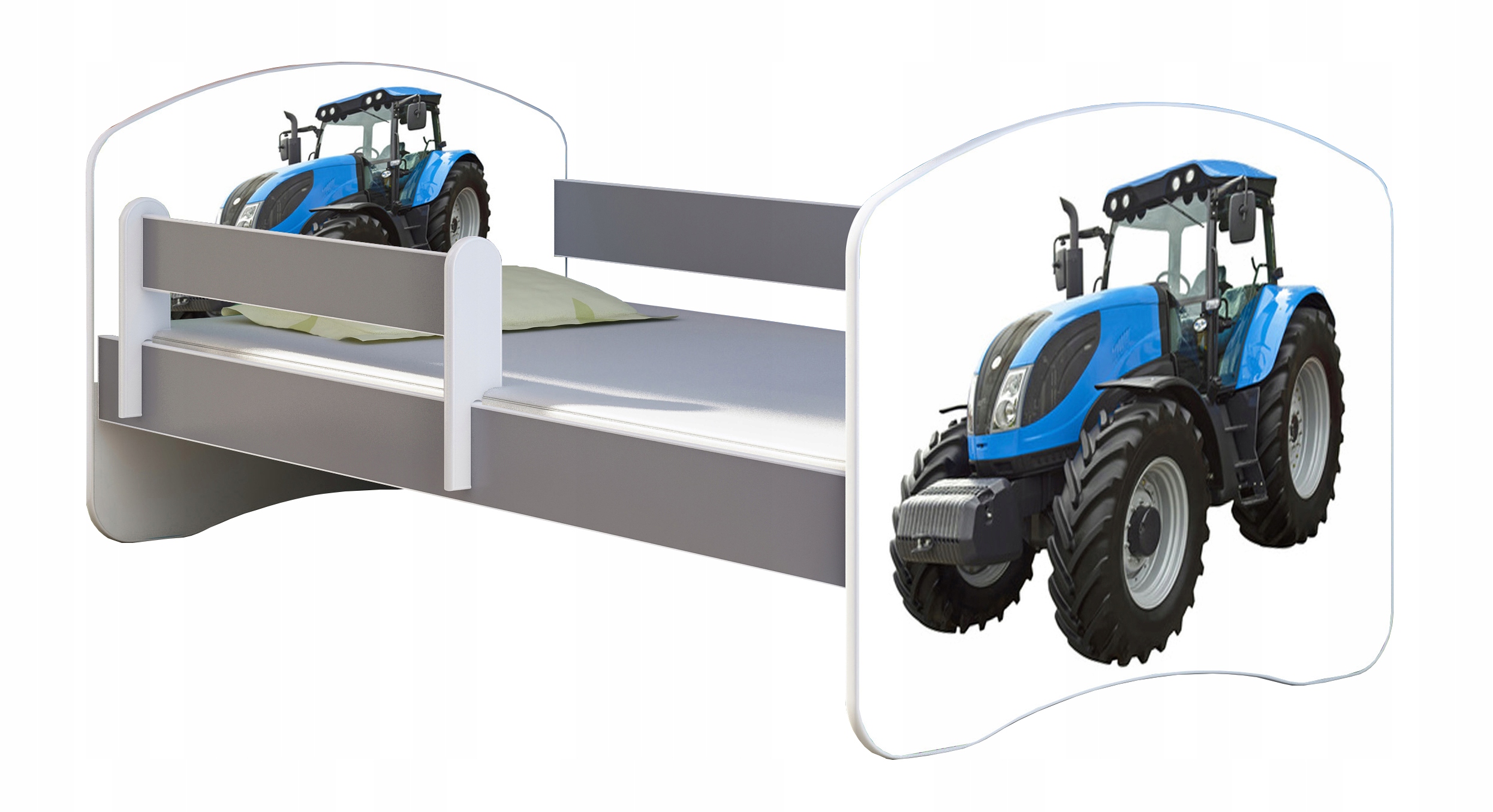 

Łóżko dziecięce 140X70 materac Szary Acma