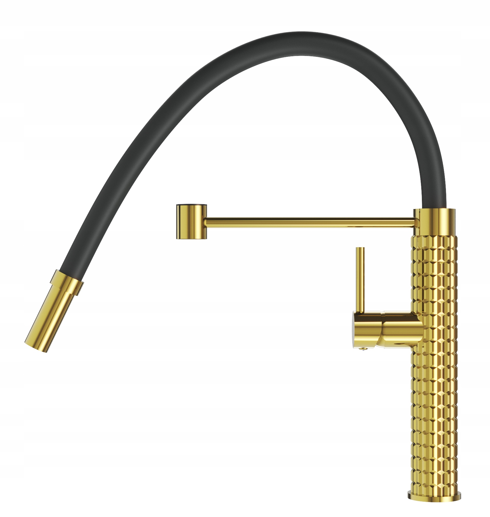 Batéria S Flexibilným Kuchynským Výtokom, Zlatý Kohútik Do Umývadla, Moderný Fano